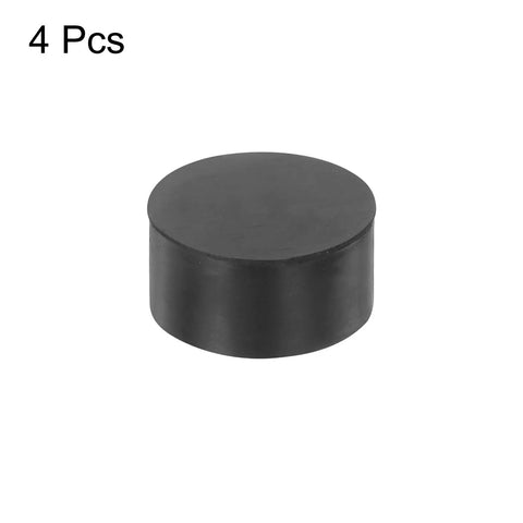 Smooth Ride Rubber Mounts With M6 Female Thread, 20X10mm Vibration Isolator Pads, black rubber mount, flat cylindrical shape, set of 4.