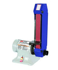 Heavy Duty 2X48 Benchtop Belt Grinder With 3/4 Hp Dual Voltage Motor for metal, wood, and plastic grinding.