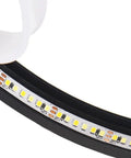 Close-up of LED strip in LED Floor Lamp Dimmable With Remote Control Space Saving Spiral Design Modern Standing Lamp Indoor