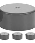 Trailer Wheel Bearing Dust Caps Rubber Covers 1.98 Inch Reusable Replaceable Black Plugs For Hub Protection, Easy Snap In