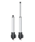 Solid Small Linear Actuator 6V 12V 24V, Lightning Fast 150 Mm Per Sec, 24V 100 Mm Stroke, 15 Kg Load, Compact Electric Motor, Quiet Operation, Durable Gear Drive, Short Circuit Protected, Built To Last, Great For DIY Projects And Home Appliances, silver metal actuators