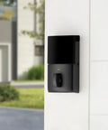 High End Oil Rubbed Bronze Touchscreen Deadbolt With Zwave Smart Home Link And Keyless Entry Crafted From Solid Brass on a door.