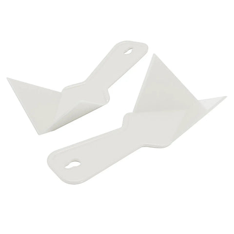 Plastic Inside Corner Trowel Set, 2 Pack, 90 Degree Drywall Finishing Tools, Lightweight White, Ergonomic Grip for Smooth Corners