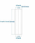 Diagram showing dimensions of Beefy 4 Inch ID Silicone Coupler Reinforced Hose 4-Ply For Turbo Intercooler Piping And Intake