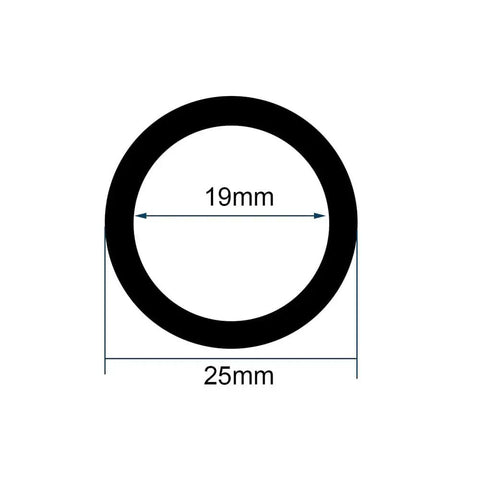 Diagram showing 25mm Round Low Carbon Steel Pipe For Welding And Hydraulic Systems Seamless Workhorse Tubing With Phosphated Black Finish