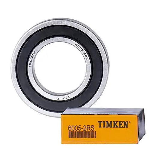 Premium 2 Pack 6005-2RS Deep Groove Ball Bearings With Double Rubber Seals 25X47X12MM in box, designed for reliable performance.