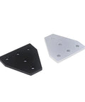 Black and white 4 piece 5 hole T shape joint board plate corner angle bracket for V slot aluminum profiles 2020 3030