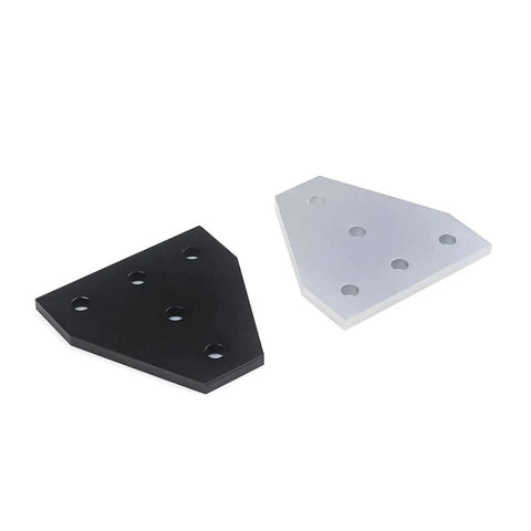 Black and white 4 piece 5 hole T shape joint board plate corner angle bracket for V slot aluminum profiles 2020 3030