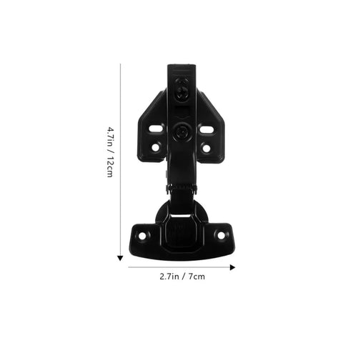 Stainless Steel Self Closing Cabinet Hinge Set Concealed Full Overlay Design For Kitchen Cabinets Replacement Hinges With Damage Free Operation 3 Pack For Home Use, black hinge
