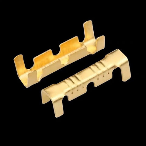 Top Gear 100 Piece Fast U Shape Copper Ring Terminal Kit With Small Teeth Cold Terminals And Fascia Inserts For Quick Wire Connections Without Stripping That Stay Rust Free And Rock Solid In Your Ride, two copper U-shape terminals