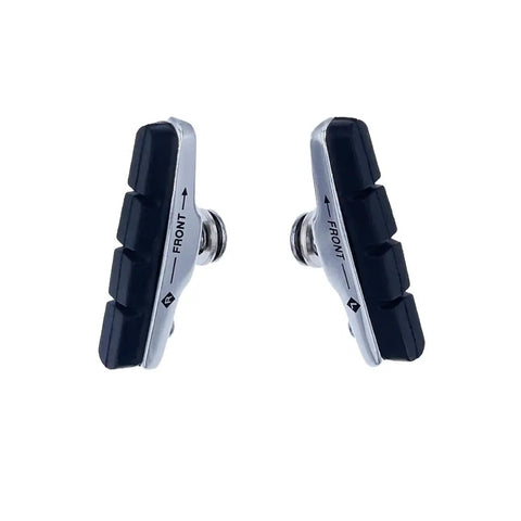 Two Pairs 55mm Road Bike Brake Shoes With Lightweight Alloy Holder For No Fuss Install, Durable Brake Pads For Caliper Brakes