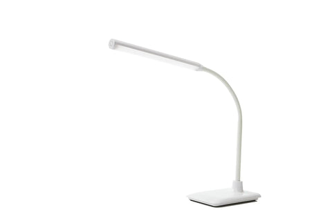 Uno LED Art And Craft Table Lamp With Independent Switch Flexible Arm And Single Adjustable Head For Precise Daylight Lighting White Finish