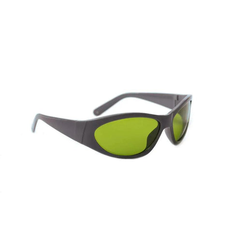 Professional Grade 1064Nm Laser Safety Glasses For High Power Nd Yag Semiconductor Engineering Workshops With Dope Infrared Blocking Optics and Kickin Wide Side Shielding in green tint