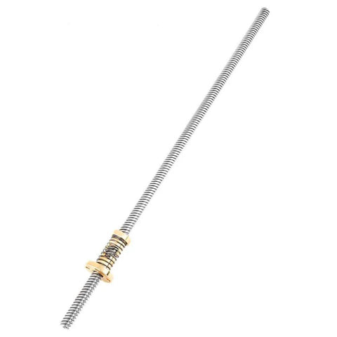 Beefed Up T8 Threaded Rod Screw Lead Screw With Anti Backlash Nut Spring Loaded Stainless Steel Nut For 3D Printers 304