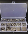 Feather Key Set 140 Pcs Round Ended Square Parallel Keys Kit With 3, 4, 5, 6 Mm Sizes in open storage box