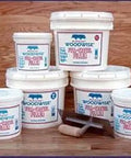Full Trowel Filler For Red Oak Hardwood Floors Gallon containers with trowel for Big Gaps And Patches Seamless Finish display