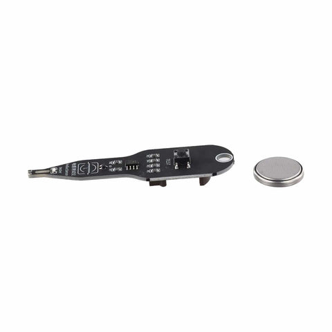 Inductor Tester for PCB and Motherboard Repair, Fast Fault Detection With Green Indicator Light, showing device and battery