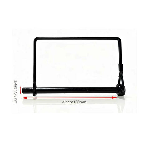 Four Pack Heavy Duty Trailer Hitch Pin One Quarter Inch By Four Inch Black Zinc Coated Carbon Steel Coupler Lock Pin