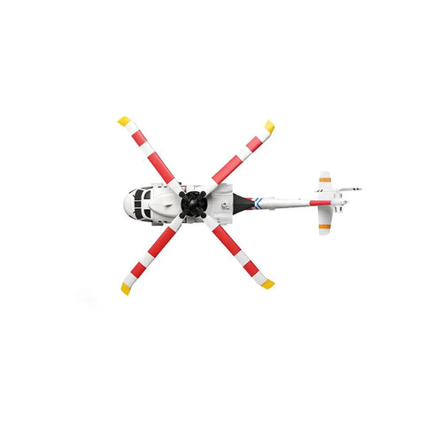 Top view of Beginner Friendly RC Helicopter With Brushless Motor And 6 Axis Gyro For Stable Hover Altitude Hold Optical Flow Positioning