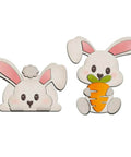 Bunny Shaped Metal Die Cuts Set For DIY Card Making And Scrapbooking, two-piece high carbon steel cutting dies in bunny design, 13 x 9.7 cm