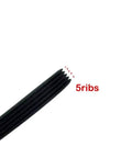 Close-up of V Belt PJ356 140J 5Ribs Drive Belt For Treadmill Motor Fan Drive System Replacement highlighting 5 ribs detail