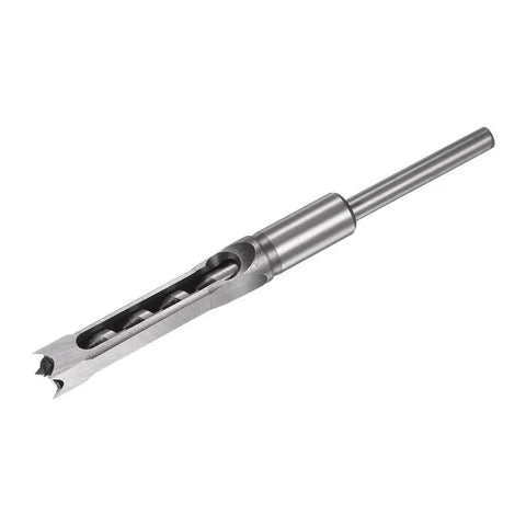High Carbon Steel Square Hole Drill Bit For Woodworking Hollow Chisel Mortiser 19mm Auger Tool, showing angled view with flutes.