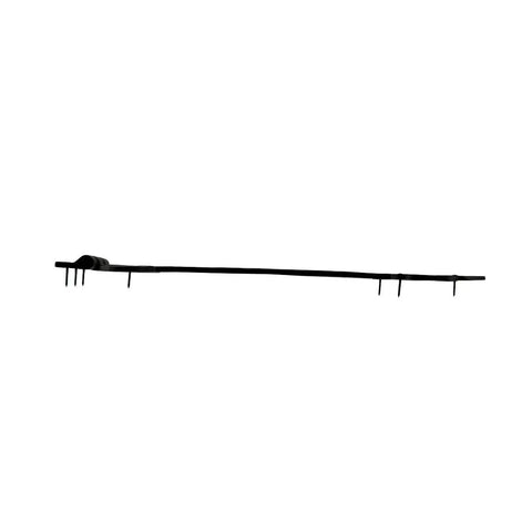 18 Inch Black Wrought Iron Fleur De Lis Strap Hinge Set Flush Mount Heavy Duty Gate And Door Hinges With Hardware Indoor Outdoor Use