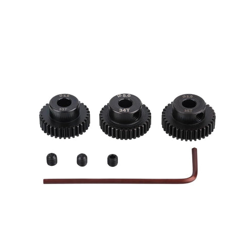 Pinion Gear Set For 1 To 10 Monster RC Truck, 33T 34T 35T, 48DP, 5mm Shaft, 3 Pack Replacement Pinion Gears For Snappy Acceleration And Easy Gear Upgrades