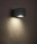 Rubix LED Outdoor Wall Light Fixture Dark Sky Friendly Single Light 3000K Warm White Brushed Aluminum Mounted on Wall