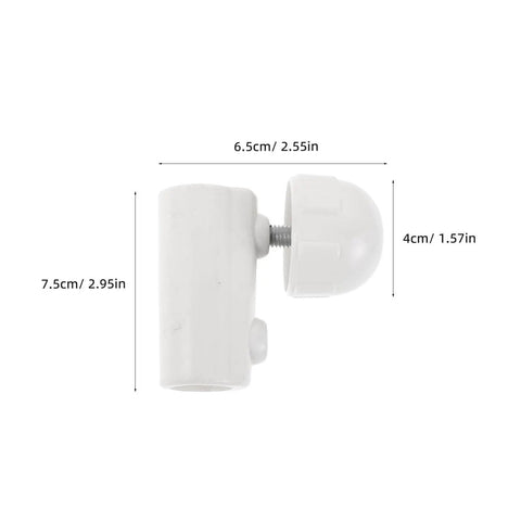 Reusable Infusion Stand Connector Pole Adjuster Buckle 22mm to 19mm Expansion Clip Durable Plastic and Stainless Steel Hygienic Effortless Compatibility for Hospital Infusion Stands, white 6.5cm