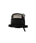 Front view of BE1A electromagnetic disc brake, black housing with mounting flange, 10 Nm, 400AC/180DC