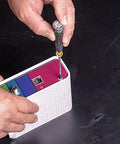 Using Tiny 8 Piece Mini Precision Screwdriver Set For Electronics And Terminal Blocks With Cushion Grip Handles on device