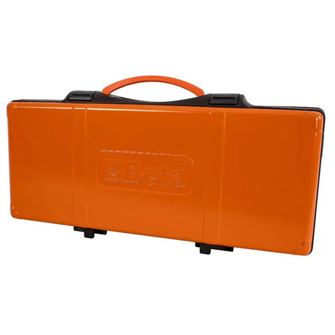 Pro Grade Universal Ball Bearing Extractor Set For Safe Easy Bearing Removal in orange carrying case with handle