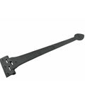Heart Style Wrought Iron Strap Hinges, 18 Inch, Black Flush Mount With Spade Tip For Gates And Doors, heavy duty rust resistant