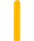 Heavy Duty 60 Inch Yellow Bollard Post Sleeve With Dome Top Rock Solid Impact Guard For Parking Lots, HDPE material.
