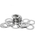 Ultrathin Stainless Steel Washer Gasket Kit 0.1mm 0.2mm 0.3mm 0.5mm Thick M3 M4 M5 M6 M7 M8 M9 M10 To M30 Assortment 304 Stainless Washers For DIY Gearheads And Hardware Shim Spacers 10 20 50 100 Pcs, stacked washers