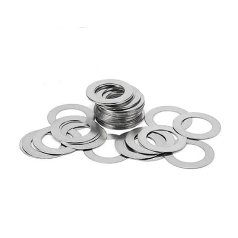 Ultrathin Stainless Steel Washer Gasket Kit 0.1mm 0.2mm 0.3mm 0.5mm Thick M3 M4 M5 M6 M7 M8 M9 M10 To M30 Assortment 304 Stainless Washers For DIY Gearheads And Hardware Shim Spacers 10 20 50 100 Pcs, stacked washers