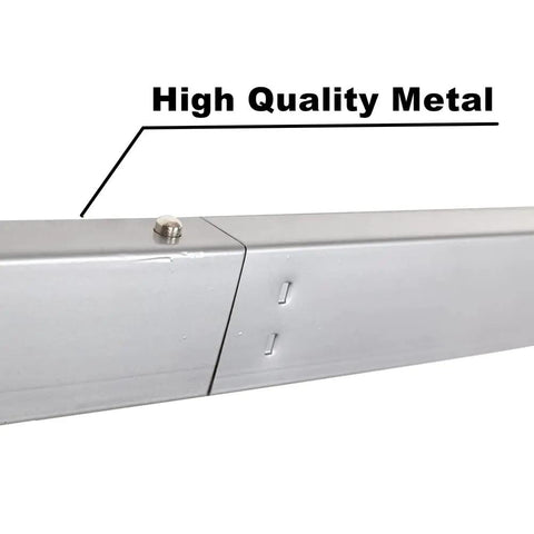 Close-up of high quality metal on 44-inch Door Barricade Bar With Folding Brackets For Front Door Security, Easy Install