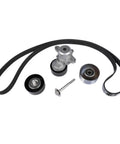 Premium Drive Belt Tensioner And Pulley Kit For Nissan Maxima And Murano With 3.5L Engine Replaces 11720-JA10B, includes tensioner, pulleys, and belt.