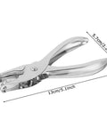6mm Metal Single Hole Punch For A4 Paper Handheld Manual Punch shown with dimensions in centimeters and inches.