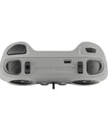 Top view of the T8L ExpressLRS 2.4GHz Hall Gimbal Compact Radio Transmitter for RC Drones Mode 2 with built-in ELRS module, grey color.