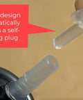 Heavy Duty Pro Grade RTV Silicone Gasket Maker For High Temp Oil And Chemical Resistant Sealing Form In Place Sealant With Auto Dispensing Nozzle For Perfect Leak Proof Beads Black, showing self-sealing nozzle