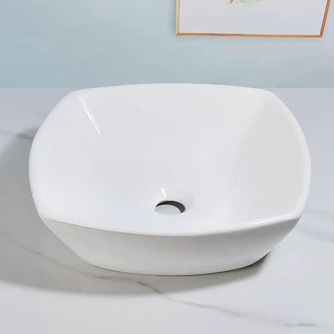 Bathroom Sink Bathroom Vessel Sink Household Ceramic Wash Basin Hotel Countertop Basin Ceramic Vessel Sink Square Art Basin Bathroom Sink Vessel.