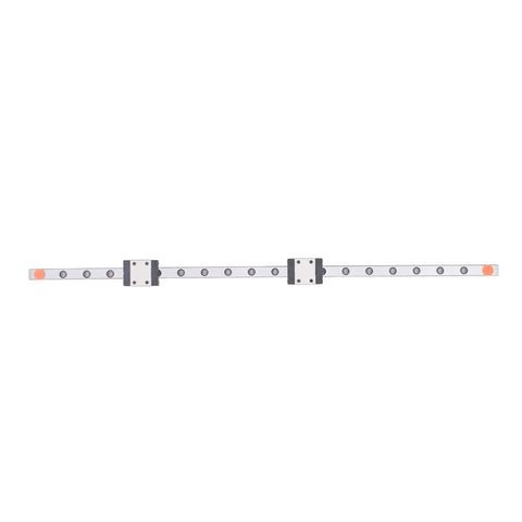 Front view of Stainless Steel Linear Guide Rail 300mm With Four Point Contact For Smooth Precise Movement On 3D Printers And CNC Machines