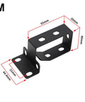 Corral Your Cable Chaos With This Beefy Steel Cable Management Basket Rack Mount Tray For Under Desk Server Cabinets Black 1 Pack Straight Up Tidies Network Wires And Declutters Spaces, showing size dimensions of the metal bracket.
