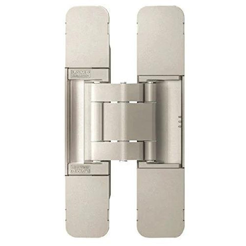 Heavy Duty Invisible Hinge HES3D-120 With Three Way Adjustment For A Perfect Fit, 66 Lb Load With Two Hinges Or 88 Lb With Three Hinges