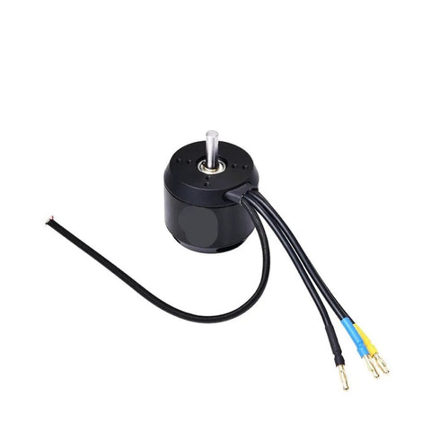 Beast Mode Brushless Dc Motor For Electric Skateboards Replace Ev T6355 6374 6384 Belt Drive Electric Skateboard 2450 Watts 24V 48V Drone Premium Upgrade Kit, black motor with wires.