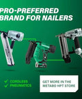 Pro-Grade Pneumatic Roofing Nailer For Asphalt Shingles, Heavy Duty Workhorse That Drives Up To 10 Nails Per Second display