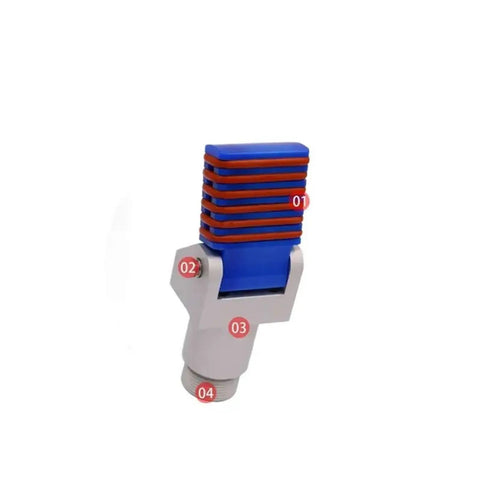 Pro Grade Robotic Arm Pneumatic Holding Tool for Finger Cylinder Pulling and Single Action Fixture GOP GOF 2020 NBR Durable Industrial Clamp for Precision Assembly and Quick Setup, blue and gray