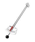 MILMUMU 1/4in drive beam torque wrench with white scale plate, red indicator, and black end knob (angled side view)